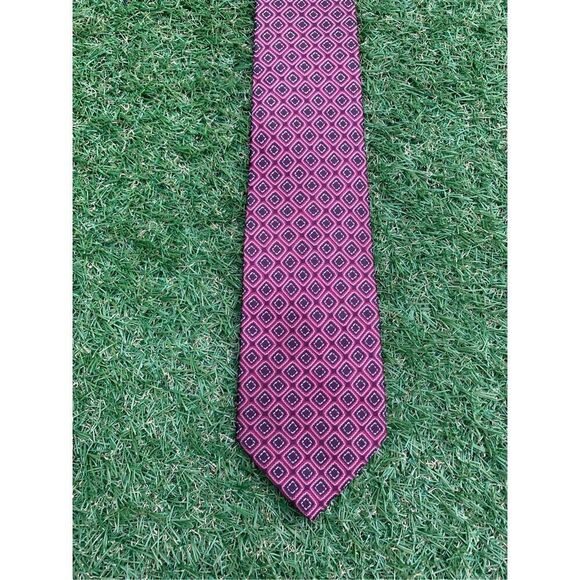 VALENTINO Cravatte VINTAGE MCM  Silk NECKTIE Tie RED PRINT AUTHENTIC - Picture 1 of 4